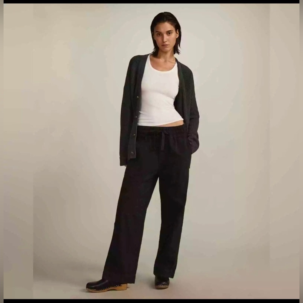 NEW Everlane Womens The Canvas Organic Cotton Pull On Pant Black Size S - Picture 10 of 16